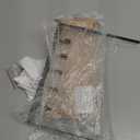 MyGift Black Metal Entryway Key Holder with 5 Hooks and Burnt Wood Base, Tabletop Necklace and Jewelry Organizer Rack with Ring Tray