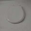 Round Toilet Seat Soft Close 16.5'',Standard Universal Toilet Lid Round with PP Material Safe,Easy to Clean and Install,Ergonomic design,Never Loosens,2 Years Support,White Plastic