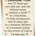 3 x I CHOOSE YOU Valentines Day Card for Him Her, Romantic Valentines Day Gifts for Husband Wife Boyfriend Girlfriend