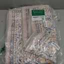 Washable Rug 4x6, Beige Area Rugs Non Slip, Indoor Low Pile Carpet with Rubber Backing for Living Room Kitchen Bathroom Entryway Office Bedroom