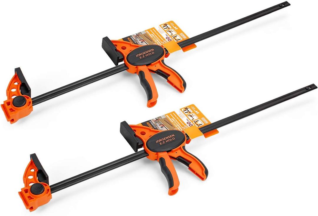 Jorgensen 24" One Hand Clamp/Spreader - 2-pack, Medium Duty, E-Z Hold Bar Clamps Set