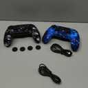 2 Pack Wireless Controller for PS4, Controller for Sony PlayStation 4, Double Shock 6-Axis Motion Sensor, Sensitive Touch Pad, Built-in Speaker & 3.5mm Headset Jack, Compatible with PS4/Pro/Slim (Blue & Black)