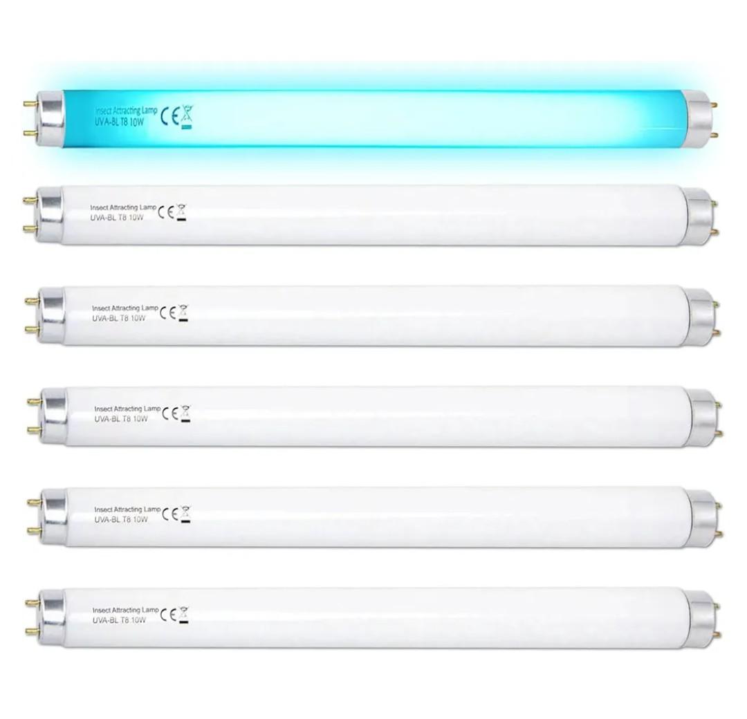 6 Pack T8F10W BL 10W Replacement Bulbs T8 10 Watts Fluorescent Tube for 20W Device 13 Inch 365-nm Black Light