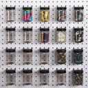 Unittype 20 Set Pegboard Organizer Accessories Peg Boards Jars with Lids Plastic Pegboards Bins Storage Containers Clear Peg Board Wall Organizer for Garage Sewing Office Home Supplies(Clear Black)