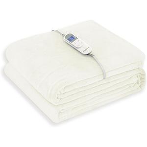 Wapaneus Heated Blanket Electric Full Size 72"x84" with 10 Heating Levels 12 Timer Settings and 8 Hours Auto-Shut Off,Flannel Fast-Heating Electric Blanket,ETL Listed Machine Washable,Ivory
