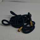 Expandable Garden Hose, 100 Ft, 10-Function Spray Nozzle, 3/4" Brass Fittings, Blue Black