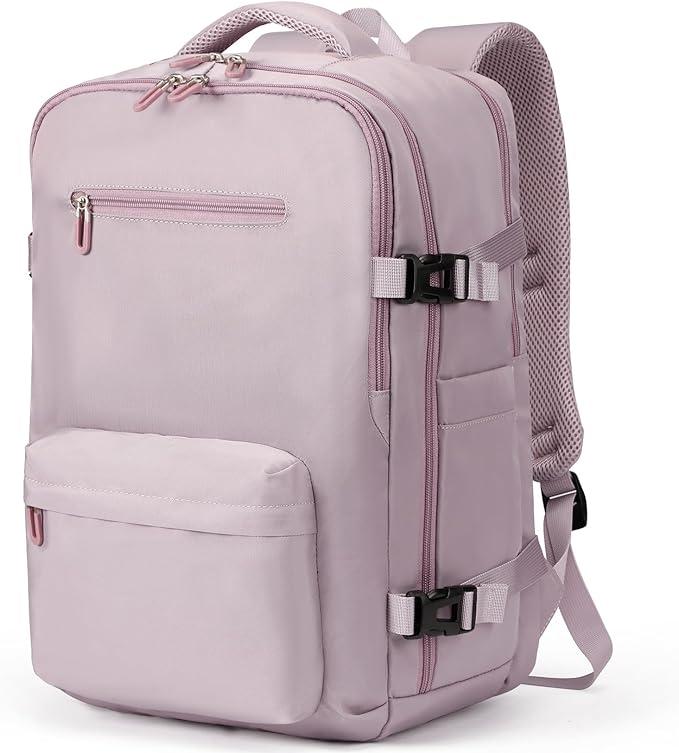 SHRRADOO 17inch Laptops Backpack for Women Men Pink khaki