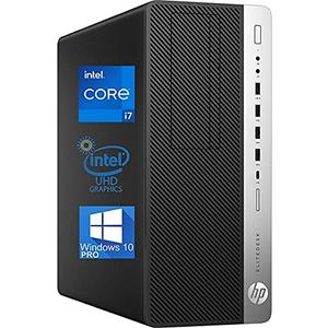HP EliteDesk 800 G3 Tower Computer, Intel i7-6700, 32GB RAM, 1TB SSD, DisplayPort, DVD-RW, USB-Type-C, Wi-Fi, Bluetooth - Windows 10 Pro