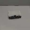 ESHATO 100 Pack 2ML Glass Sample Vial, Liquid Sampling Small Glass Bottle with Black Plastic Screw Caps,Leakproof,Light Weight and Corrosion Resistance(Clear)