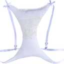 Breast Pillow  Soft 100% Cotton, Breast Pillow for Side Sleepers, Anti-Wrinkle Chest Support, Adjustable Strap, Breathable Fabric, Gift-Ready Red Box (White)