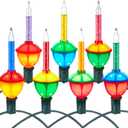 Brightown Bubble String Lights - 6.5ft 9 Counts Christmas Light Bulb, Traditional Multicolor Bubble Lights for Christmas Tree Holiday Celebrations Lighting, 7 Colors