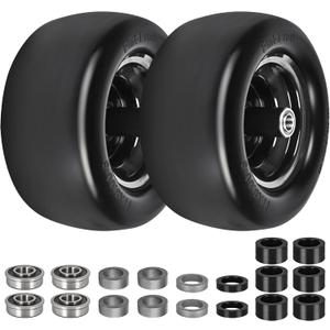 11x6.00-5" Flat Free Tires  11x6-5 Solid Smooth Lawn Mower Tires/Wheel with 3/4" & 5/8" Bearings, 6"- 8" Centered Hub - Fits Bad Boy, Cub Cadet, Zero Turn Mower, Riding Lawn Mower, 2PCS