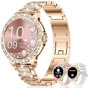 GADIXY Smart Watches for Women (Answer/Make Call),120+ Sport Fitness Tracker Smartwatch for Android iOS,1.32" HD Screen with Heart Rate/Blood Oxygen/Sleep Monitor/AI Voice Watches for Women,3 Straps