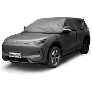 UV Resistant Winter Windshield Cover with Reflective Straps Breathable Hail Cover - Windproof & Dustproof | 6-Layers Waterproof Sedan Car Cover for All Weathers for Sedan & Trucks