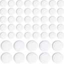 50pcs Refillable Car Air Freshener Pads, 0.7 Inch Car Air Vent Clip Replacement Felt Pads, Unscented White Oil Perfume Refill Pads for Car Necklace Bracelet Diffuser