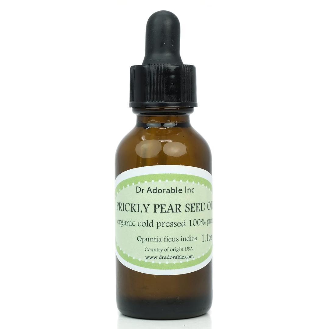 Dr Adorable - 1 oz with dropper - Prickly Pear Seed Oil - 100% Pure Natural Organic Cold Pressed (Glass Bottle)