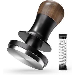 MHW-3BOMBER 51mm Tamper with Sound Feedback Espresso Tamper with 3-Spring Loaded Calibrated Coffee Tamper 30lbs, Flat Base T6182T-OS