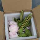 Pink Peonies Silk Flowers 2 Bouquets Pink Fake Peonies 14 Heads Faux Peony Flowers with Stems for Wedding Decoration Bride Bouquet Faux Flowers Crafts Floral Arrangement (Multi-Pink)