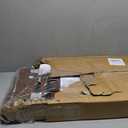 Overbed Table with Wheels, Pneumatic Height Adjustable Overbed Bedside Table, Tilting Desktop Mobile Standing Desk, Rolling Laptop Desk for Bed, Sofa, or Hospital Use (Brown)