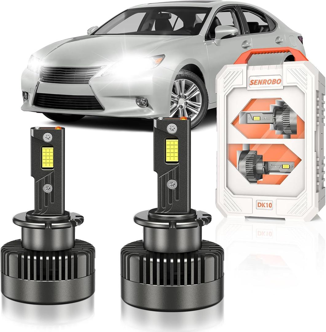 Fit for Lexus 2007-2015 ES350 GS350 GS450H LS460 2010-2015 RX350 RX450H D4S Xenon Bulbs Only, Projector 35W HID Light Replace, 6000K 30000LM 600% Brighter D4SC1 Bi-Xenon Light, Pack of 2