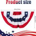 Tatuo 250th Anniversary Pleated Fan Flags, 4th of July Patriotic Decorations American USA Bunting Flag Stars and Stripes Banner for Independence Day Memorial Day(9 Pieces,3 x 6 feet)