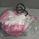 Meland Doctor Costume for Girls - Kids Scrubs with Lab Coat & Carry Bag, Doctor Dress Up for Halloween, Career Day Role Play (Pink, 7-8 Years)