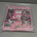 Black and Pink Party Decoration Set Happy Birthday Backdrop Birthday Decor Including Confetti Balloons Shaped Balloons and Accessories (Black+Pink)