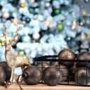 12 Pcs 2.36 Inch Christmas Vintage Rusty Textured Balls Ornaments Neutral Earth Tone Copper Rustic Plastic Shatterproof Hanging Ball Ornaments for Xmas Tree Table Home Decor (Classic)