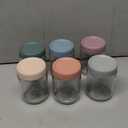 NETANY 6-pack 16 oz Overnight Oats Containers with Lids, Glass jars with Airtight Lids, Wide mouth Mason Salad jars, Glass Food Storage Containers for Snacks Yogurt Spice Sugar