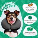 BENCMATE Inflatable Dog Cone Collar Alternative, Soft Dog Cone for Dogs and Cats, Neck Recovery ECollar Donut Collar After Surgery (Medium, Dark Grey)