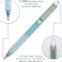 6 x AZGO Ballpoint Pens Black Retractable Ink Writing Pen Office 0.7mm Ball Point Pen for Journaling (Gold 6-count)