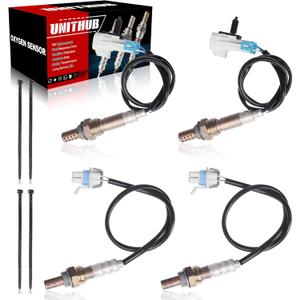 Oxygen Sensor Upstream + Downstream 234-4668 2344407 Compatible for Chevy Silverado Tahoe Avalanche Compatible for GMC Yukon Sierra Compatible for Cadillac Escalade 2008-2014 (Set of 4)