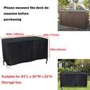 Deck Box Cover Fit for Keter Westwood 150 Gallon Resin Large Deck Box, Patio Furniture Cushion Storage Box Cover Waterproof Dustproof for Outdoor Storage Box- 63 Lx 30W x 25H