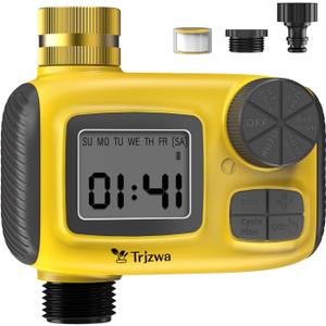 Sprinkler Timer for Outdoor,2025 Brass Inlet Release Water Timer for Garden Irrigation Hose Timers with Rain Delay and Manual Irrigation for Garden,Lawn,Yard Watering System