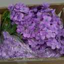 24 Pack Light Purple Wisteria Hanging Flowers, 3.4 Ft Fake Hanging Flowers, Artificial Wisteria Garland Vines for Wedding Room Backdrop Outdoor Patio Garden Decoration