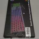 Wireless Keyboard and Mouse Combo, RGB Backlit, Rechargeable & Light Up Letters, Full-Size, Soft Typing, Sleep Mode, 2.4GHz Quiet Keyboard Set for Mac, Windows, Laptop, PC, Trueque (Black)