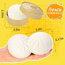 4Pack Dumpling Fidget Toy, Dumpling Stress Ball, Steamed Stuffed Bun, Squishies Stress Relief Decompression Toy for Halloween Project, Tricking People, Kid Playing