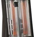 BLACK+DECKER Infrared Radiant Quartz Tower Heater, 1500W Space Heater with Adjustable Thermostat, Portable Heater with 2 Settings, Personal Heater for Home and Office, BHTI06, Black