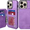 GUERNICA for iPhone 15 Pro Max Wallet Case with RFID Blocking Card Holder for Women Men, Kickstand Shockproof Phone Case for iPhone 15 Pro Max(6.7"),Light Purple