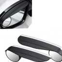 2 PCS Car Rearview Mirror Auxiliary Accessories, 6.69In x 2.16In Waterproof ABS Glass Vehicle Rain Eyebrow, Universal Automotive Reverse Mirror Accessories (Carbon Fiber Black)