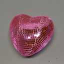 6 Inch Pink Heart Shaped Disco Balls for Party, Handmade Gifts Mirror Ball for Decor, Room, Weeding, Garden, Mirror Retro Reflective Disco Ball, Christmas Decor Ornaments