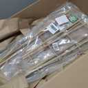 Natural Bamboo Trellis 24 Inches Tall, Mininfa Garden Ladder Trellis, Plant for Climbing Plants, Vegetables, Pots - 3 Pack