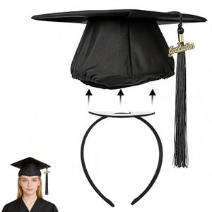 3 x Graduation Cap Headband Upgrade - Secure Holds Grad Cap Keep Your Natural Hairstyle Hat Accessories Suitable For Straight, Curls, Braids