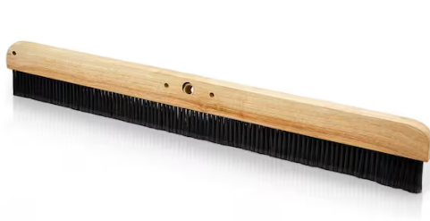 24 in. x 5 in. Concrete Finishing Brush with Wood Backed Polypropylene Bristles for Smooth Surfaces