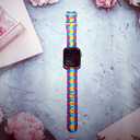 Autism Awareness Gradient Jigsaw Puzzle Watch Band 38mm, Blue IWatch Bands 40mm Womens Compatible With Apple Watch 41mm Rubber Wristbands Straps Adjustable Replacement Series 10/9/8/7/Se/Ultra For Men