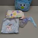 PEDOLLTREE 11 Pcs Set Reborn Baby Doll Clothes Accessories Blue Puppy Outfit Set for 18-22 Inch Newborn Baby Boy Reborn Doll Clothes with Monster Backpack