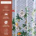 Maison d' Hermine Shower Curtain 100% Cotton One Panel 70"x72" Washable Fabric Shower Curtains for Bathroom, Easy Hanging with 12 Button Holes - Home Hotel Resort Spa Spring Summer - Passiflora