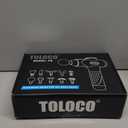 TOLOCO Massage Gun Deep Tissue, Percussion Massage Gun with 10 Replacement Heads, Super Quiet Portable Electric Massager for Athletes, Relax, Black