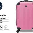 Travelers Club Chicago Hardside Expandable Spinner Luggages, Hot Pink, 20" Carry-On, HS-20720-EX-690N, 22" Carry-on