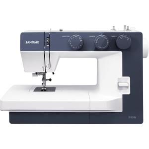 Janome 1522BL Mechanical Sewing Machine - Aesthetic Black Sewing Machine for Beginners, 22 Built in Stitches, 1 Step Buttonhole, Heavy Duty Metal Frame, Built in Needle Threader for Easy Use